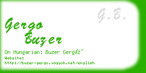 gergo buzer business card